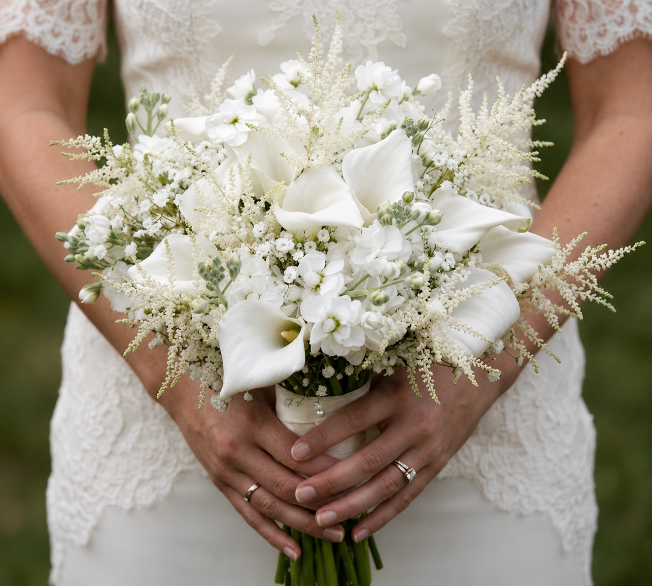 Home Contemporary white wedding bouquet designed by Natasha Coustol Floral Designs