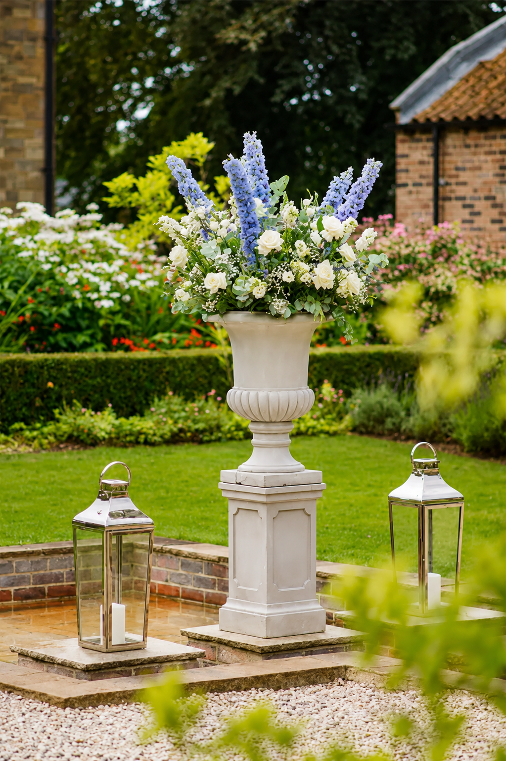 The Priory the priory barn and cottages wetherby florist wedding flowers urn