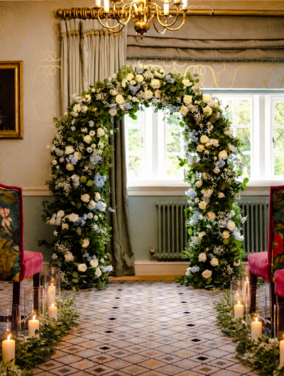 The Devonshire Arms ceremony flowers by Yorkshire Wedding Florist
