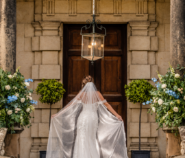 Home birdsall house entrance flower decor by wedding florist natasha coustol floral designs malton