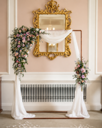 ceremony decor, arch flowers by natasha coustol floral designs at bowcliffe hall wetherby