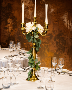 Manor House, Lindley manor house lindley weddings candelabra gold centerpiece