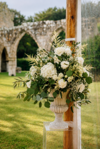 Birdsall House, Malton marque urn flowers birdsall house