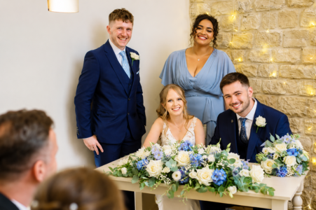 The Priory wedding ceremony at priory barn and cottages wetherby