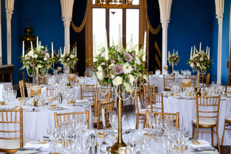 Allerton Castle candelabra gold allerton castle wedding venue decor