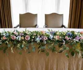 ceremony decor the mansion, wedding flowers