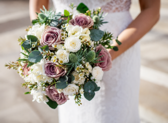 dusky pink and white elegant and romantic wedding bouquet yorkshire