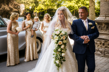 garden rose shower bouquet, luxury florist for bolton abbey weddings yorkshire