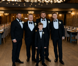groomsmen white rose buttonhole wharfedale grange weddings