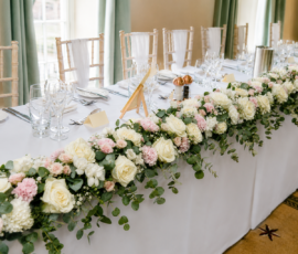 Home ripley castle wedding venue decor floral runner